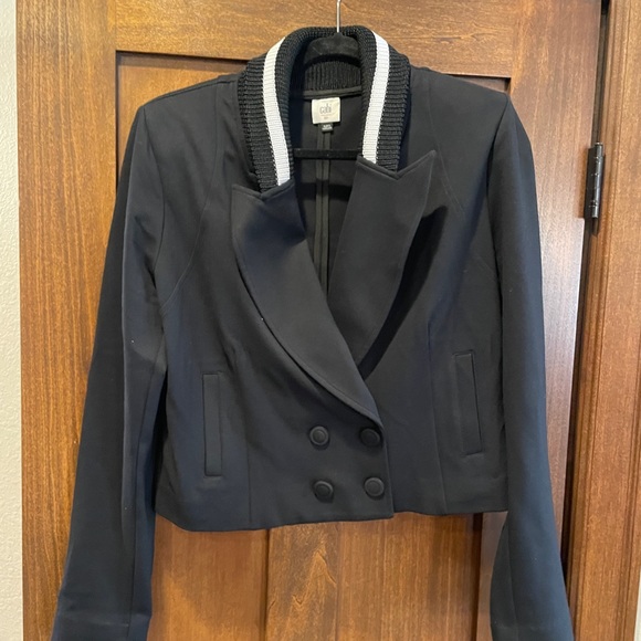 Cabi Black Tie Jacket #6033 size 10 black ponte - Picture 6 of 6